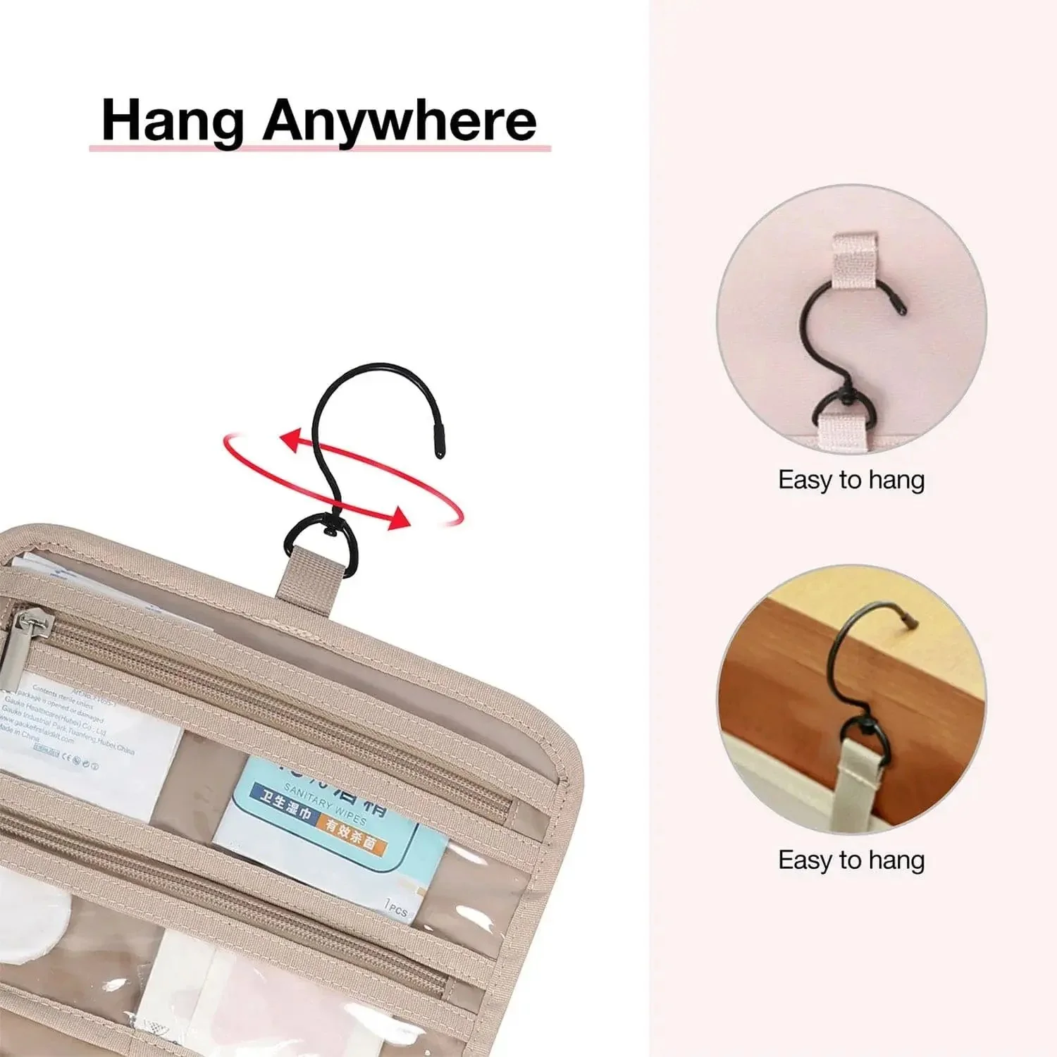 Medium Hanging Travel Makeup Organizer - Image 16