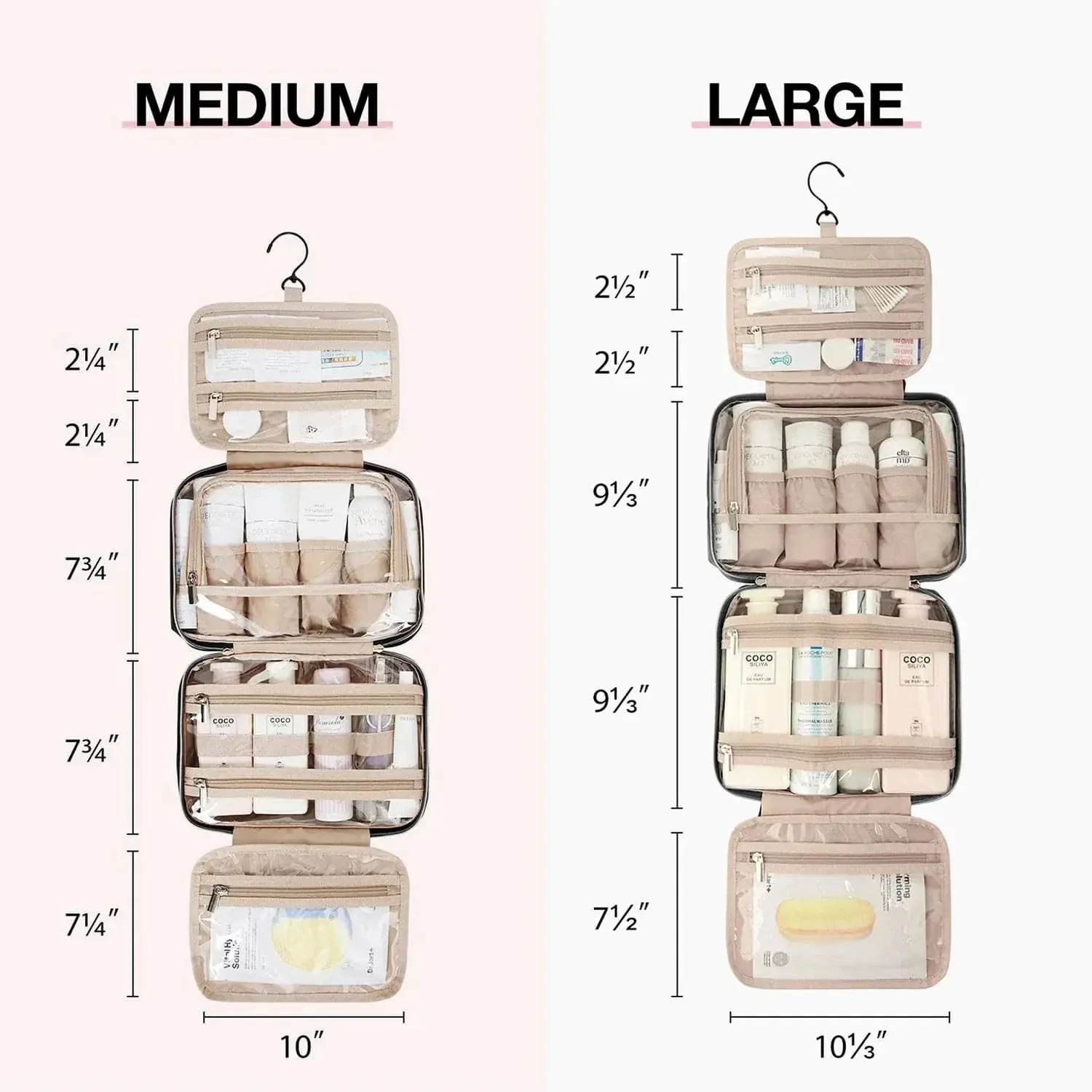 Medium Hanging Travel Makeup Organizer - Image 17