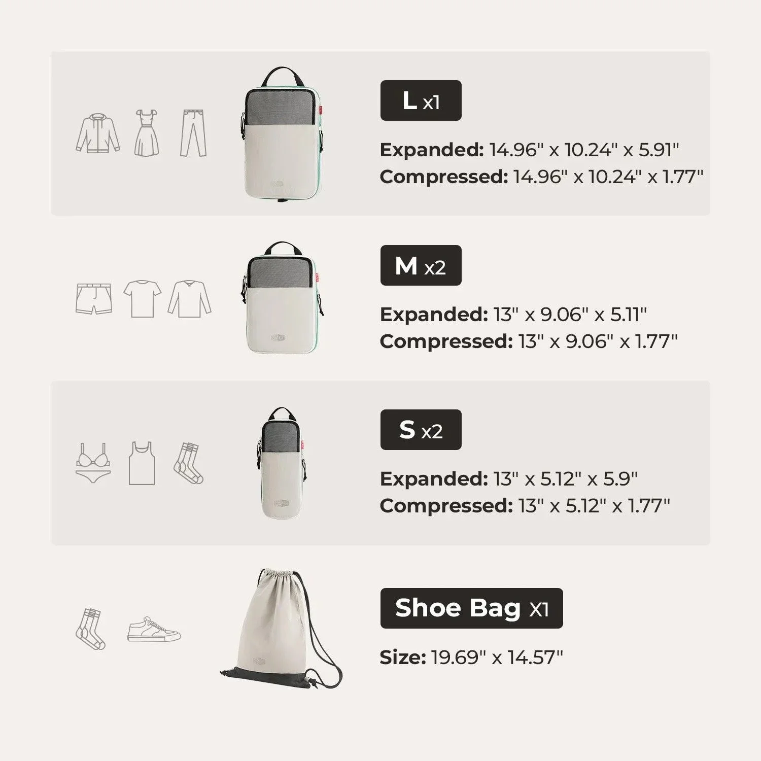 Getaway & Packing Cubes Set - Image 6